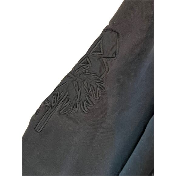 booHooMan Raised Tropical Black Hoodie Men's M - Picture 5 of 7